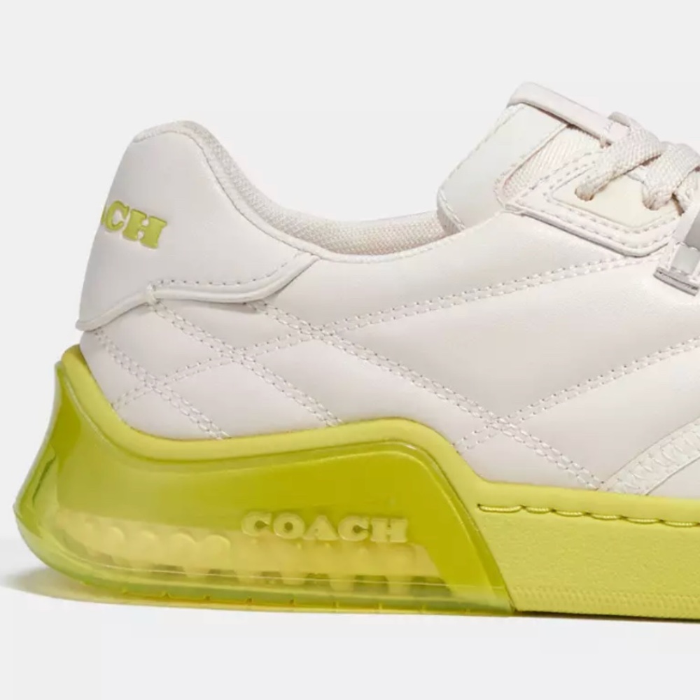 New Coach Men's Citysole Court White Sneakers - Picture 7 of 8